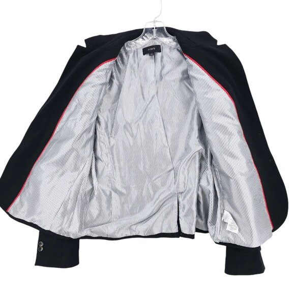 J. CREW Schoolboy Blazer Jacket Solid Black Stretch Career Casual K2899 Size XL - Picture 5 of 9